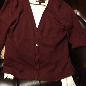 Burgundy cardigan by Cabi